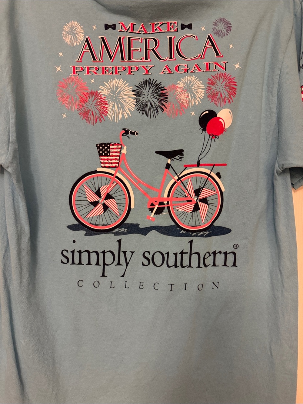 EUC Simply Southern Americana themed short sleeve shirt-women’s size XL
